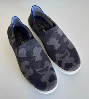 Rothy’s The Original‎ Slip On Sneaker Grey Black Knit Camo thumbnail 1