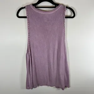 American Eagle Soft & Sexy Tank‎ Top Mauve Purple Braided Trim Sleeveless Large thumbnail 7