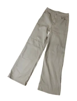 H&M Divided Tan Wide Leg Denim Jeans Chino's Pants Size 6 Stretch thumbnail 1
