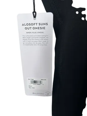 Alo ALOSOFT SUNS OUT ONESIE BLACK XXS NWT thumbnail 6