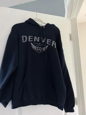 Denver CO navy blue hoodie thumbnail 2