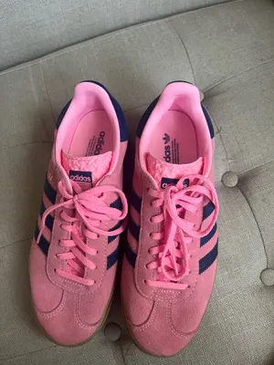 Pink and blue adidas gazelles  thumbnail 2