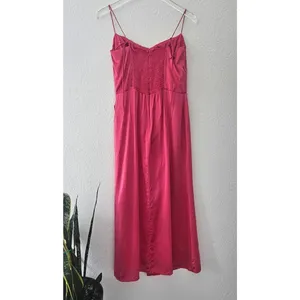 Reformation Silk Marguerite Midi Dress‎ in Pink Size 2 Formal thumbnail 9