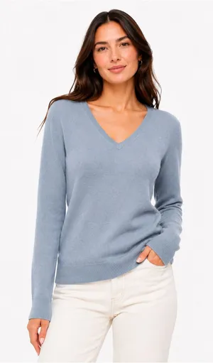 Lord & Taylor Vtg 100% Cashmere Sweater V-Neck Long Sleeve Large thumbnail 1