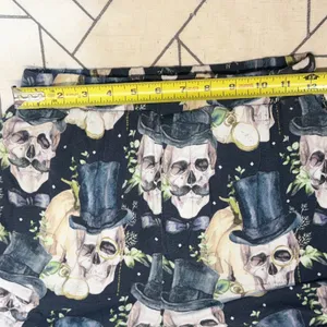Posh Peanut‎ PJ Set Sm Black Steampunk Skull Top Hat Bamboo Viscose Loungewear thumbnail 11