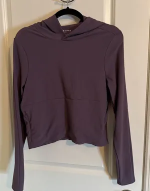 Women's ALWRLD ALTRN Rib Hoodie Purple/indigo Sz XS Athleisure Workout thumbnail 1