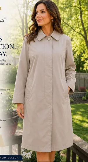 London Fog Women's Trench Coat in Beige thumbnail 1