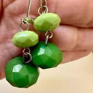 Garold Miller green beaded necklace and earrings set thumbnail 9