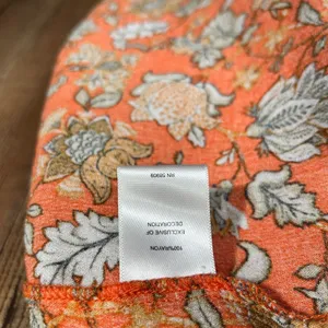 Chelsea & Violet Orange Mixed Floral Tie Shoulder Tiered Mini Dress Medium thumbnail 6