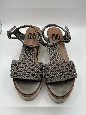 BIBILOU Ariel Platform Sandals Woven Ankle Strap Open Toe Wedge size36 US 5-5.5 thumbnail 3