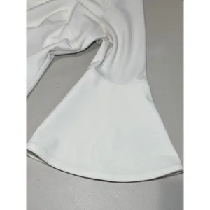 Calvin Klein White Bell Sleeve Gold Zipper Evening Sheath Dress 8‎ Cocktail thumbnail 10
