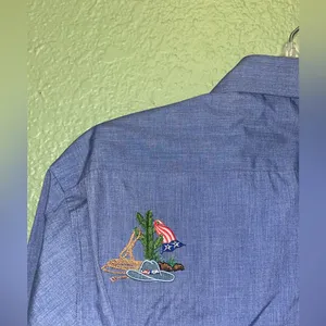 80s 90s vintage western cowboy cowgirl rodeo patriotic blouse shirt set thumbnail 7