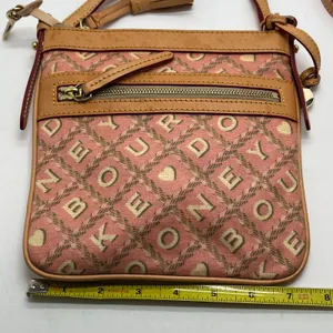 Dooney & Bourke Women's Leather Pink‎ Tan Heart Valentines Crossbody Bag thumbnail 9