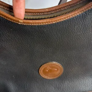 Vtg Dooney and Bourke Large Hobo‎ Black Leather Bag shoulder Purse thumbnail 3