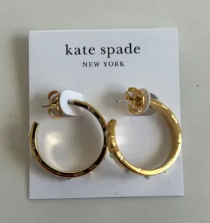 Kate Spade Gold Opal Hoop Earrings New thumbnail 1