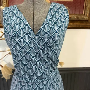 41 Hawthorn Lorene Faux Wrap Knit Dress in Teal Green ~ Size Medium 💚🍄 thumbnail 2