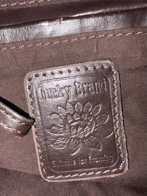 Lucky Brand Distressed Brown Leather Shoulder Hobo Vintage thumbnail 6