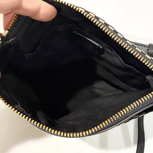 Coach Kitt Jacquard Tan Black Leather Crossbody‎ Bag thumbnail 3