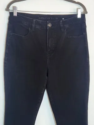 American Eagle Black High Rise Jegging Jeans Size 12 thumbnail 2