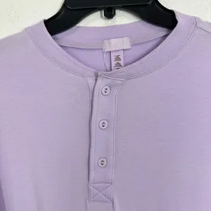 SKIMS Soft‎ Lounge Long Sleeve Henley Top Lavender Purple XXS NWOT thumbnail 6