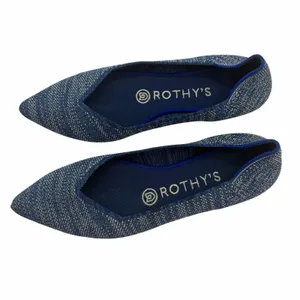 Rothy’s The Point Indigo Heather Blue White Knit Ballet Flats‎ Size 6 Washable thumbnail 2