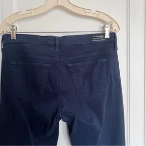 AG Adriano Goldschmied • The Stilt Cigarette Leg Jean sateen navy blue slim skinny pants thumbnail 10