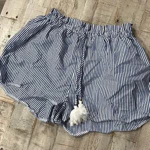 Women’s Blue & White Striped Large Shorts thumbnail 1