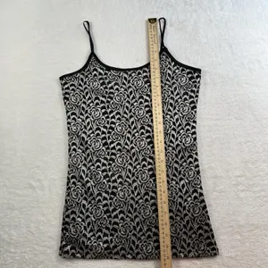 Vtg L Large Baby‎ Lace Cami Tank Top Y2K Goth Grunge Whimsigoth Festival Punk thumbnail 8