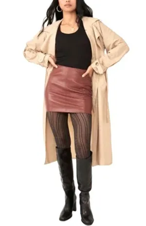 Free People Mini Skirt Modern Femme Vegan Leather Size 10 New with Tag thumbnail 4