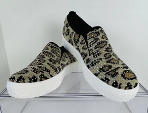 NEW Skechers On-The-GO Joy Leopard Print Shoes Women's 7.5 Slip On SN155024 LPD thumbnail 1