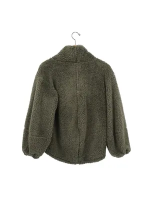Lululemon Warm Restore Sherpa Pullover Dark Olive Green Jacket M/L thumbnail 5