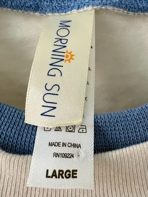 Morning Sun birds bunny rabbit soft crewneck cotton blend sweatshirt women's L thumbnail 4