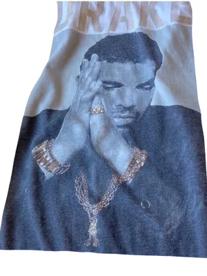 Bravado Drake Official Merch Twist Back Cutout Tank Top White Graphic Size Small thumbnail 6