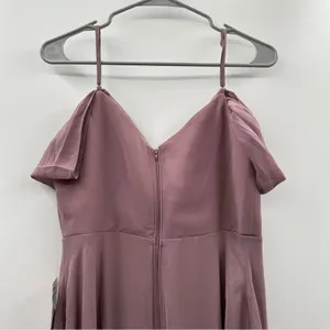 Birdy Grey Devin Convertible Chiffon Maxi Bridesmaid Dress‎ Dark Mauve Sz M NEW thumbnail 8