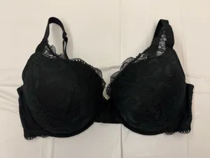 Auden Black Push-Up Plunge Coverage Underwire Bra with Lace Size 40DDD thumbnail 1