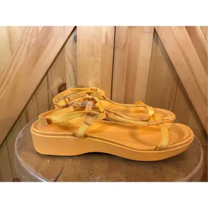 Lands’ End ankle strap slide, tangerine size 6 ￼ thumbnail 3