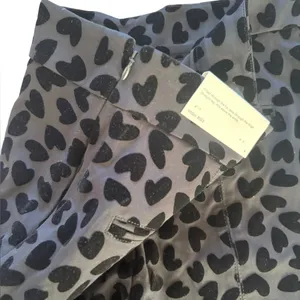 Ann Taylor Black Velvet Heart Pants Wide Leg High Rise Cropped Womens 4 NEW thumbnail 5