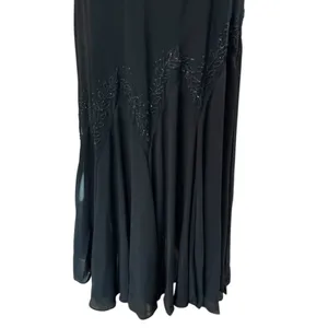 R&M RICHARDS Long Maxi Chiffon Beaded Spaghetti Strap Cocktail Dress thumbnail 7