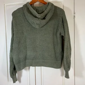 GAP Womens XS Olive Green Waffle Knit Hoodie Drawstring‎ Pullover Casual thumbnail 2