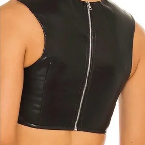 1003. Superdown small nwot keilani cropped fit faux top thumbnail 2