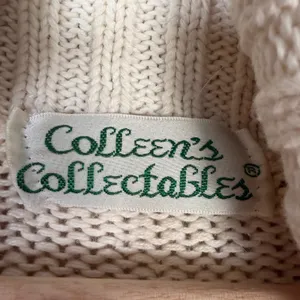 Vtg Colleens Collectables Ivory‎ Chunky Knit Turtleneck Sweater Tunic Dress thumbnail 4