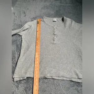 Aerie offline Gray Waffle Knit Henley Top small thumbnail 8