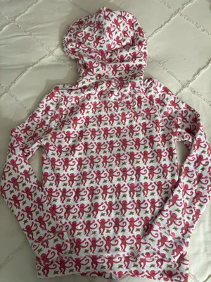 Roller Rabbit Pink Monkey Hoodie thumbnail 2