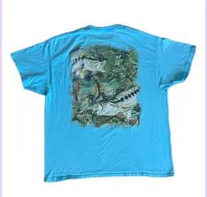 Camo Fishing Back Graphic Print T Shirt 🔥 thumbnail 1