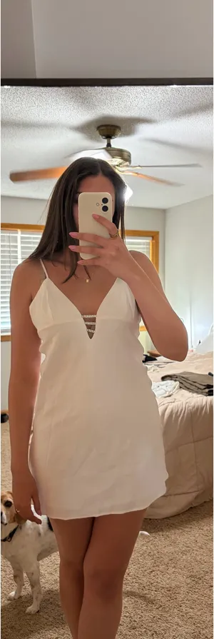 ZARA White Dress Mini thumbnail 5
