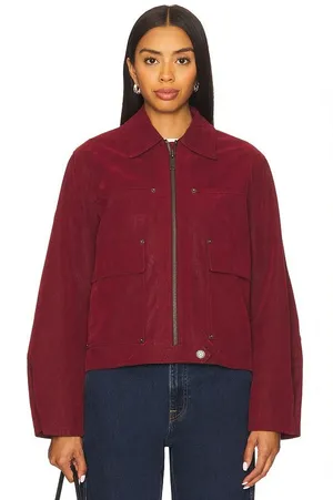 Free People We The Free Blair Vegan Suede Jacket in Dionysus S thumbnail 1