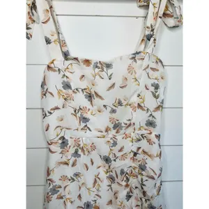 Princess Polly Ivory Floral Print Tie Shoulder Ruffled Hem Sleeveless Mini Dress Size 6 thumbnail 11