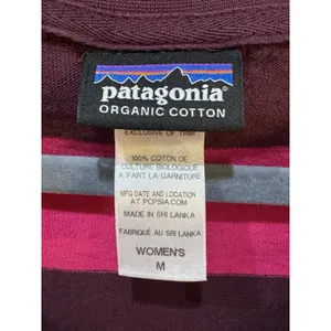 Patagonia Women 3/4 Sleeve Sender Stripe‎ Mini Dress Pink Organic Cotton Medium thumbnail 4