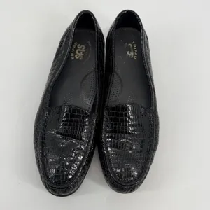 SAS Tripad Comfort Black Croc Embossed Patent Leather Loafers‎ Womens 9 M thumbnail 2