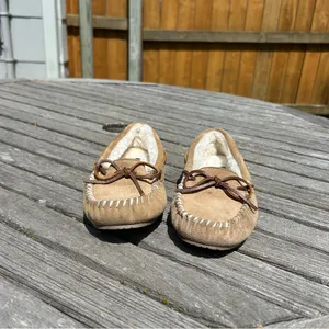 Minnetonka Fur lined Slippers Moccasins Lynda‎ Trapper Women's 5 thumbnail 3